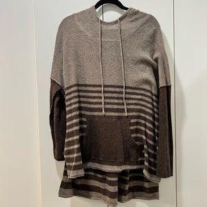 Two-Tone Brown and Tan Hoodie